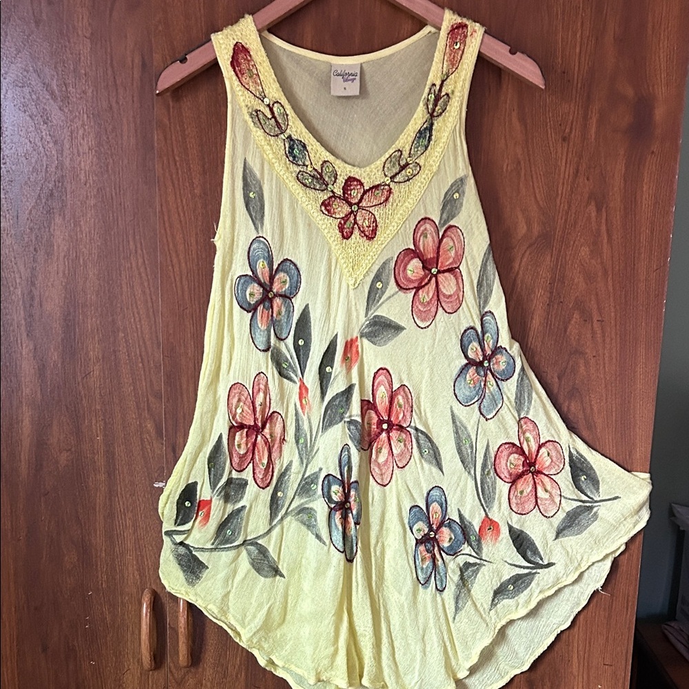 Colorful Floral Sleeveless Top